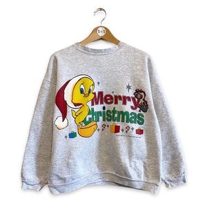 90S TWEETY CHRISTMAS CREWNECK - (S)